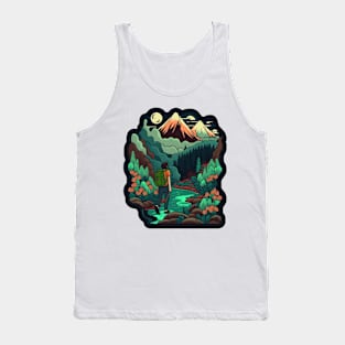 Beautiful Hiker Motif - Buy and Plant a Tree Tank Top